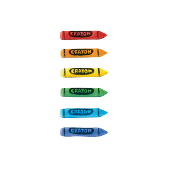 Crayons Assorted Colors Edible Decor