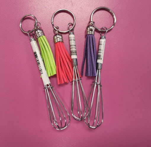 Mini Whisk Keychain with Tassel