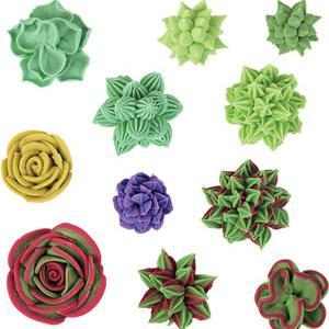 Royal Icing Succulents 1"