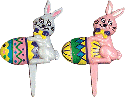 Rabbit w/Easter Egg Cupcake Picks
