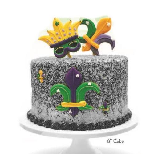 Mardi Gras Cake Kit 8"