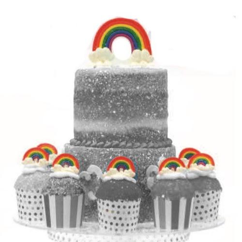 Over The Rainbow Cake Decor 5"