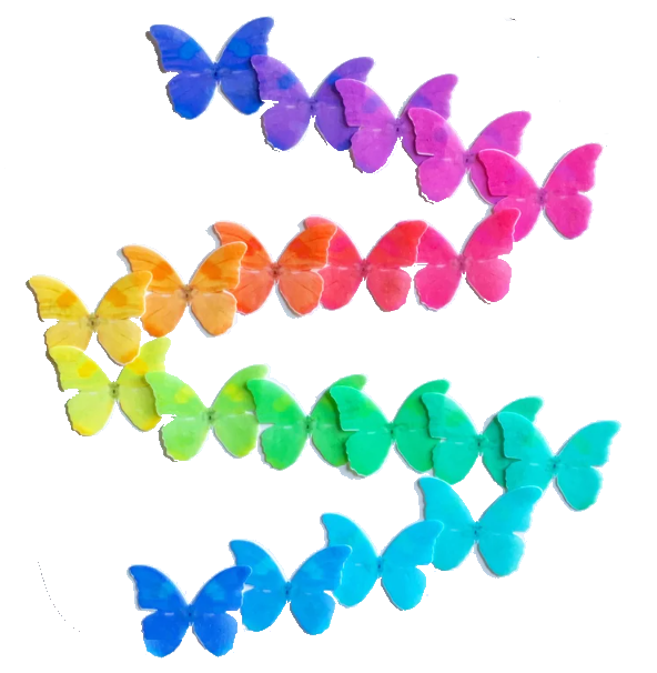 Mini Edible Rainbow Butterflies